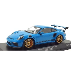 1:18 Масштабная модель Porsche GT3RS (991.2) Weissach Package - 2019 (blue, golden magnesium wheels)