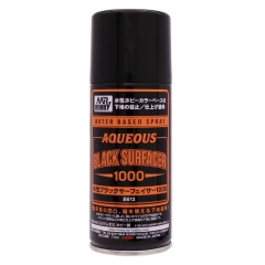 Краска грунтовка в баллончиках Mr. Aqueous Black Surfacer 1000 170мл.
