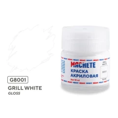 Краска акриловая MACHETE 10 мл, Grill white (Белый, глянцевый)