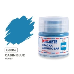 Краска акриловая MACHETE 10 мл, Cabin blue (Светло-синий, глянцевый)