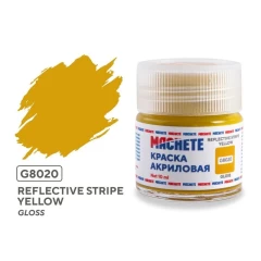 Краска акриловая MACHETE 10 мл, Reflective stripe yellow (Желто-коричневый, глянцевый)