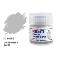 Краска акриловая MACHETE 10 мл, Deep grey (Серый, глянцевый)