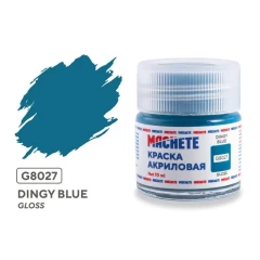 Краска акриловая MACHETE 10 мл, Dingy blue (Сине-зеленый, глянцевый)