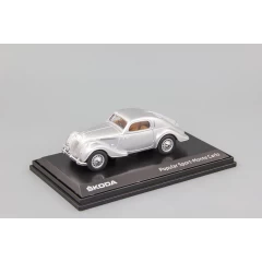1:43 Масштабная модель Skoda Popular Sport Monte Carlo (1937) Silver Metallic