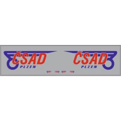1:43 Набор декалей Логотип "CSAD Plzen" для фургонов и прицепов(200х50)