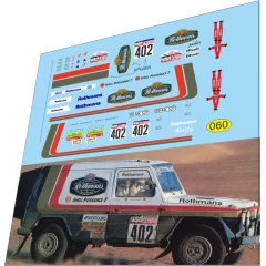 1:43 декаль MERCEDES benz №402 ROTHMANS dakar