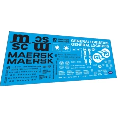 1:43 декаль Контейнер MAERSK и General Logistic