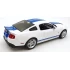 1:18 Масштабная модель FORD Mustang Shelby GT500 2011 Performance White with Grabber Blue Stripes